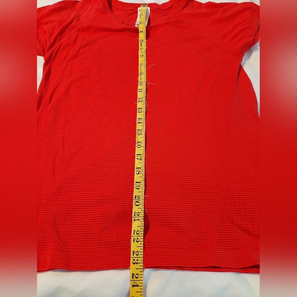 Athleta Momentum Short Sleeve Shirt - Bright Red - L - Picture 5 of 7